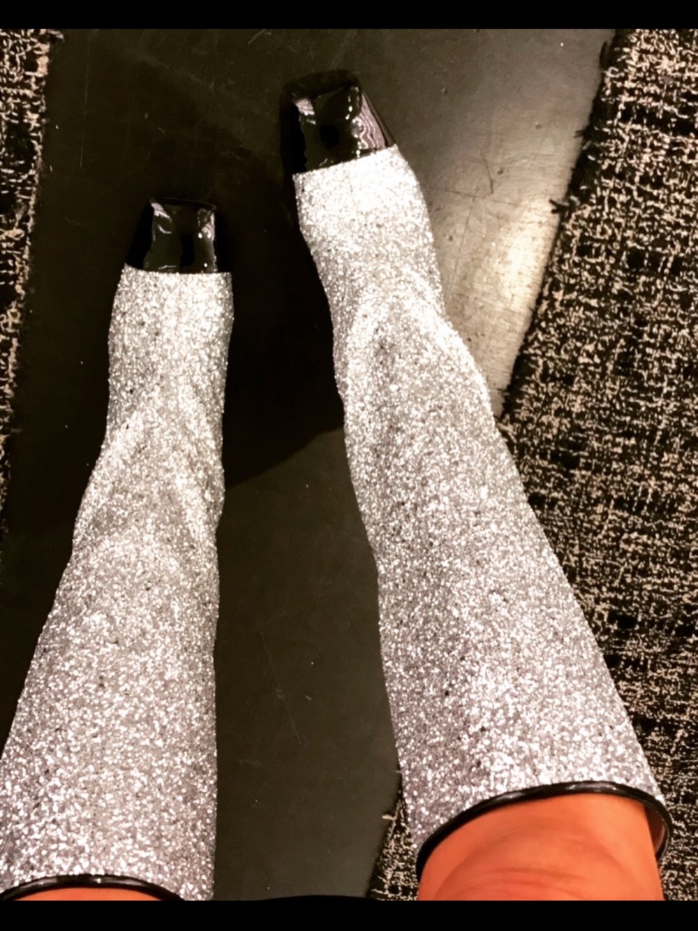 Chanel Silver Glitter Knee High Boots
Paris Fashion Week Iconic Runway 37.5